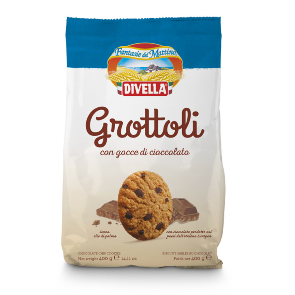 Печенье Гроттоли с шоколадными каплями, 400 грамм