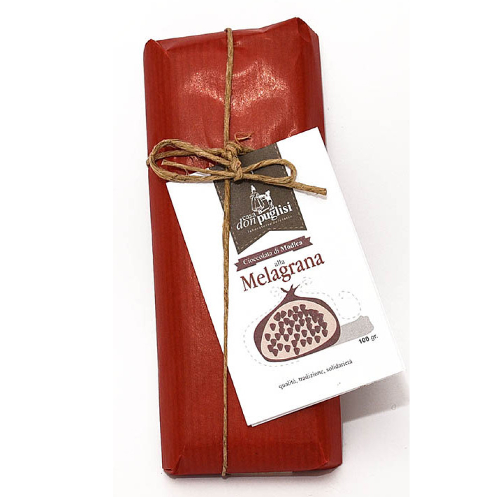 Шоколад ручной работы MODICA с гранатом 100 грамм