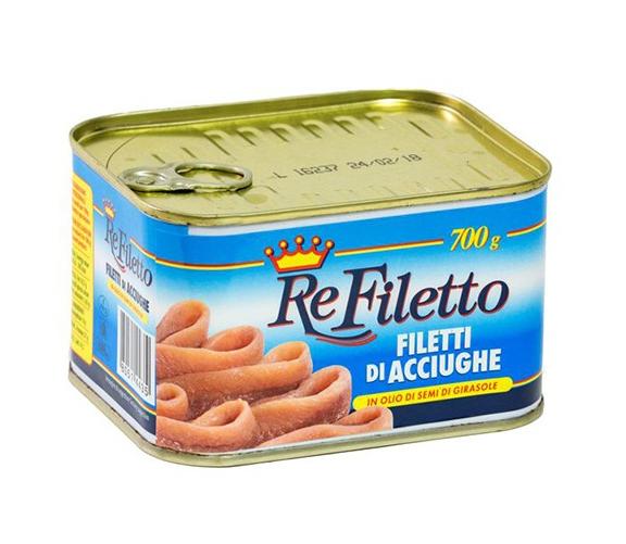 Филе анчоуса в подсолнечном масле 700 грамм