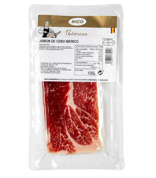 Хамон Иберико де Себо нарезка 150 грамм